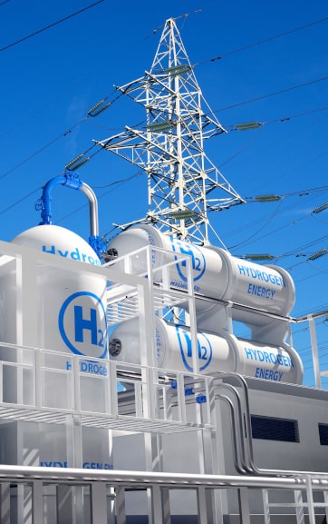 Wasserstoffterminal Ansicht Wasserstoffterminal Ansicht