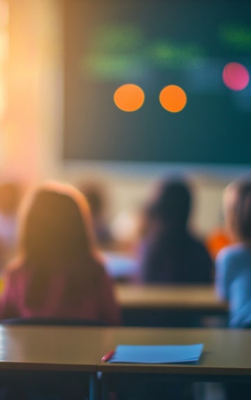Schule - Sicht auf die Tafel aus Sicht von Schuelern Schule - Sicht auf die Tafel aus Sicht von Schuelern